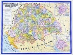  Magyarország a Hunyadiak és a Jagellók korában falitérkép 160*120 cm - laminált, faléces