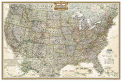  USA falitérkép 109*76 cm - íves papír