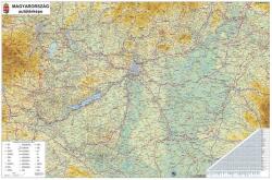  Magyarország autótérkép 65*45 cm - térképtűvel szúrható, keretezett