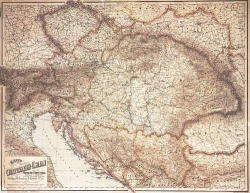  Osztrák-Magyar Monarchia 1890 falitérkép - TÖBB VÁLTOZAT!