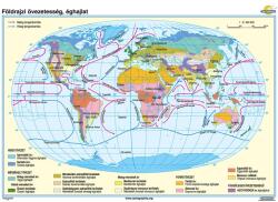  Földrajzi övezetesség, éghajlat iskolai falitérkép - egyoldalas - választható méret, nyelv - fóliás, alul-felül faléces