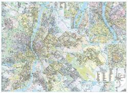  Budapest falitérkép 122*86 cm - íves papír - TÖBB VÁLTOZAT