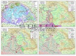  A török hódoltság Magyarországon - tematikus térképek (1526-1600) 140*100 cm - laminált, faléces