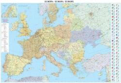  Európa országai falitérkép 122*86 cm - vízálló, szakadásálló (+ választható léc)