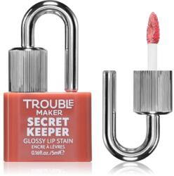 Trouble Maker Secret Keeper Lip Gloss Stain ajakszínező a hosszan tartó hatásért árnyalat Undercover Pink Nude 5 ml