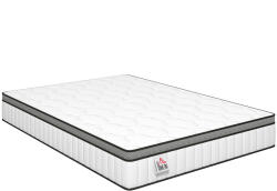 HomCom Saltea 140 x 190 cm, grosime 20 cm, saltea cu arcuri individuale 7 zone spumă cu memorie infuzată cu gel răcoritor | Aosom Romania (810-042V01WT) Saltea