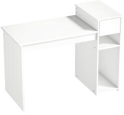 HomCom Birou pentru Studiu și Scris cu Sertar și Rafturi, 108 cm, Alb | Aosom Romania (836-697V00WT)