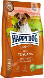 Happy Dog Sensible Mini Toscana Hipoallergén Száraz Kutyatáp (Kacsa és Lazac) - 800 g