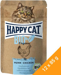 Happy Cat Bio Gabonamentes Alutasakos Macskaeledel (Csirke) - 12x85 g