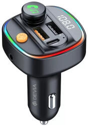 DEVIA C4S Bluetooth FM Transmitter és 30W PD autós gyorstöltő - zene, hívás és töltés egyben