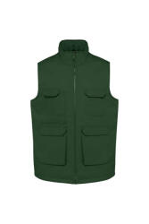 Designed To Work Uniszex mellény Designed To Work WK607 padded Multi-pocket polycotton vest -XL, Forest Green