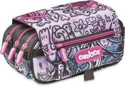 CARIOCA Penar cu 3 fermoare Carioca Comics, bleu-roz (CA-231552) Penar