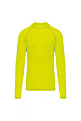 Proact Férfi póló Proact PA4017 Men'S Technical Long-Sleeved T-Shirt With Uv protection -2XL, Fluorescent Yellow