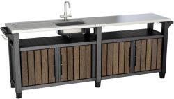 Keter Unity Chef Grillasztal 415 l, walnut