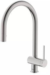 Roca Baterie bucatarie ONA A5A811FSM0, inalta, tip C, dus, mat, Otel satinat (A5A811FSM0)