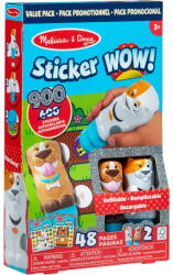 Spin Master Jucarie creativa Spinmaster Spin Master Melissa & Doug - Sticker WOW! Sticker Stamp Set 2-Pack Animals, Crafts (6074652)