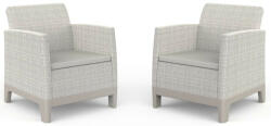 Keter SCANDI FORMA DUO kerti bútor szett - 2 fotel, Pebble grey / Soft beige