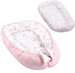Kidizi Baby Nest cu husa detasabila din bumbac Kidizi Fairy Clouds - cosulet bebelus pentru dormit reglabil, reversibil, 90x50 cm (5949551921172)