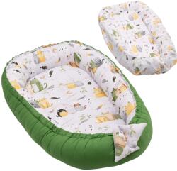 Kidizi Baby Nest cu husa detasabila din bumbac Kidizi Wiskers - cosulet bebelus pentru dormit reglabil, reversibil, 90x50 cm (5949551921158)