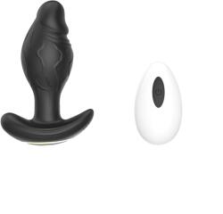 Guilty Toys Vibrator Anal Aspect Realist, Remote Control, Aplicatie Mobila, Conectivitate Bluetooth, Silicon, Negru, USB, 11 cm, Guilty Toys