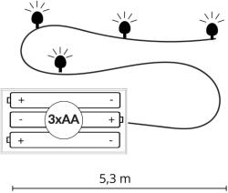 SPRINGOS Cl4107 Led Lámpák Elemmel 50 Led (cl4107)