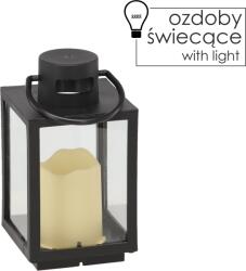 Chomik Karácsonyi lámpás 11 x 11 x 20, 5 cm LED betéttel, fekete *2539 (CH-LED2539)