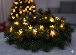 Chomik LED Mézeskalács Ember Fénylánc 20 DB Akkumulátorral *0214 (CH-LED0214)