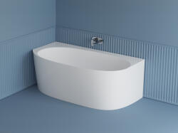 Foglia Cada freestanding dreptunghiulara, compozit alb lucios, 160x86x58 cm, Foglia Venetian (631241163003)