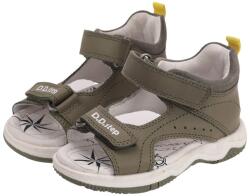 D. D. STEP Sandale băieți, varf deschis, cu velcro, kaki, 27-34 verde măsliniu (14BDA6)