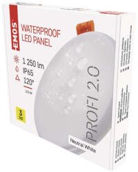 EMOS ZV1142 LED panel VIXXObeépíthető 13.5W 1250lm IP65 természetes fehér (ZV1142)