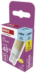 EMOS ZQ9D34 LED izzó Classic JC / G9 / 4, 3 W (48 W) / 600 lm / Hideg fehér (ZQ9D34)