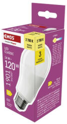 EMOS ZQ5D75 LED izzó Classic A60 / E27 / 14 W (120 W) / 1901 lm / Meleg fehér (ZQ5D75)