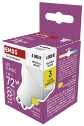 EMOS ZQ8D63 LED izzó Classic MR16 fehér/ GU10 / 7 W (72 W) / 1000 lm / Természetes fehér (ZQ8D63)
