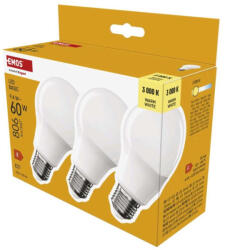 EMOS ZL5F42.3 LED izzó Basic A60 / E27 / 9, 4 W (60 W) / 806 lm / Meleg fehér (ZL5F42.3)