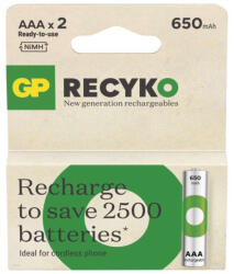 EMOS B25162 GP ReCyko NiMH Akkumulátor HR03 (AAA) 650mAh 2db (B25162)