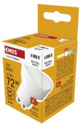 EMOS ZL8F53 LED izzó Basic MR16 fehér/ GU10 / 10 W (72 W) / 1000 lm / Természetes fehér (ZL8F53)