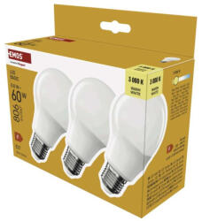 EMOS ZL5F47.3 LED izzó Basic A60 / E27 / 8, 8 W (60 W) / 806 lm / Meleg fehér (ZL5F47.3)