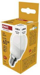 EMOS ZL1F48 LED izzó Basic MINI GLOBE E14 / 8, 8 W (60 W) / 806 lm / Természetes fehér (ZL1F48)