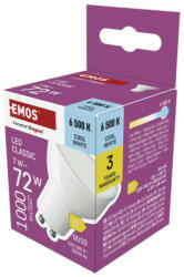 EMOS ZQ8D64 LED izzó Classic MR16 fehér/ GU10 / 7 W (72 W) / 1000 lm / Hideg fehér (ZQ8D64)
