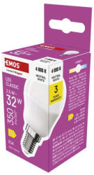 EMOS ZQ1D13 LED izzó Classic Mini Globe / E14 / 2, 5 W (32 W) / 350 lm / Természetes fehér (ZQ1D13)