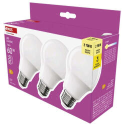 EMOS ZQ5E41.3 LED izzó Classic A60 / E27 / 7 W (60 W) / 806 lm / Meleg fehér (ZQ5E41.3)