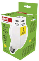 EMOS ZF2D53 LED izzó Filament G95 / E27 / 7, 8 W (75 W) / 1055 lm / Természetes fehér (ZF2D53)
