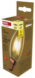 EMOS Z53012 LED izzó Vintage gyertya / E14 / 2, 5 W (20 W) / 225 lm / Meleg fehér (Z53012)