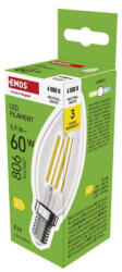 EMOS ZF3D43 LED izzó Filament gyertya / E14 / 5, 9 W (60 W) / 806 lm / Természetes fehér (ZF3D43)
