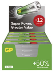 EMOS B0114T GP Super Alkáli elem AAA 12db/fólia, display box (B0114T)