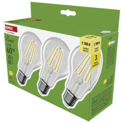 EMOS ZF5D42.3 LED izzó Filament A60 / E27 / 5, 9 W (60 W) / 806 lm / Meleg fehér (ZF5D42.3)