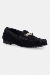 Tommy Hilfiger mocasini pentru femei din piele întoarsă TH CHAIN SUEDE LOAFER PPY2-OBD01J_59X (FW0FW09327)