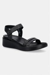 Ecco szandál női bőr Flowt Wedge LX W - fekete Női 41