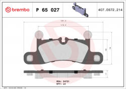 Brembo Set placute frana BREMBO P65027 (P65027)