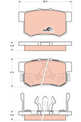TRW Set placute frana spate TRW GDB3438 (GDB3438)